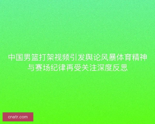 中国男篮打架视频引发舆论风暴体育精神与赛场纪律再受关注深度反思